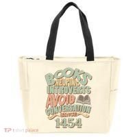 Books Helping Introverts Avoid Conversation 1454 Tote Bag thumb 0
