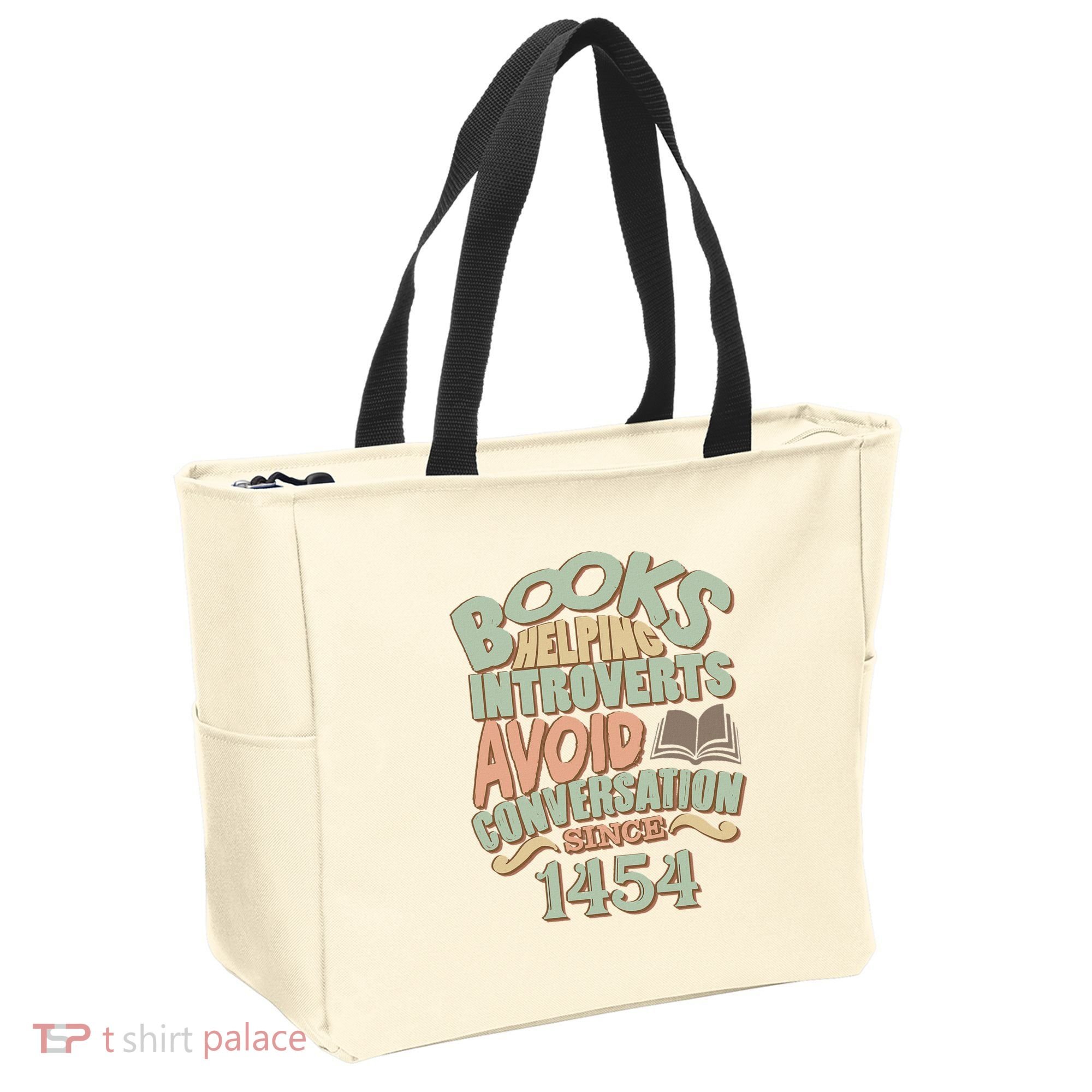 Books Helping Introverts Avoid Conversation 1454 Tote Bag