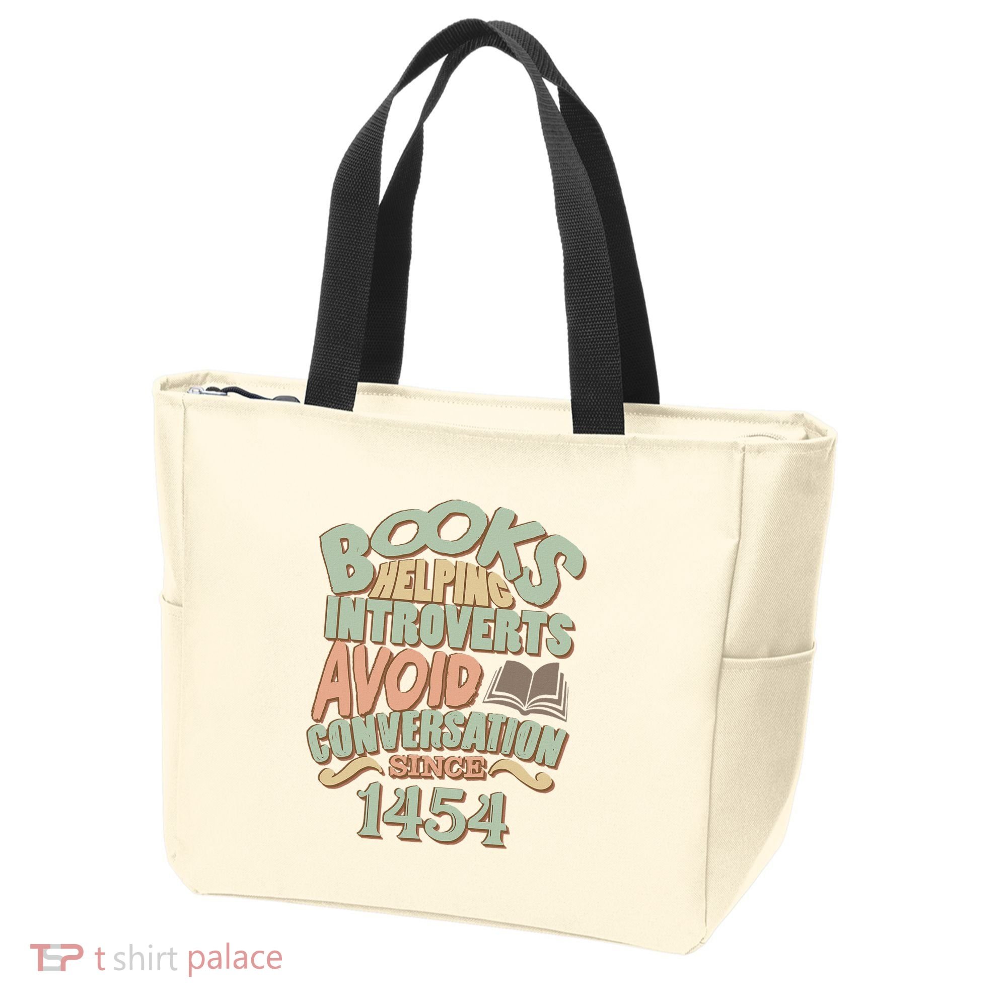 Books Helping Introverts Avoid Conversation 1454 Tote Bag