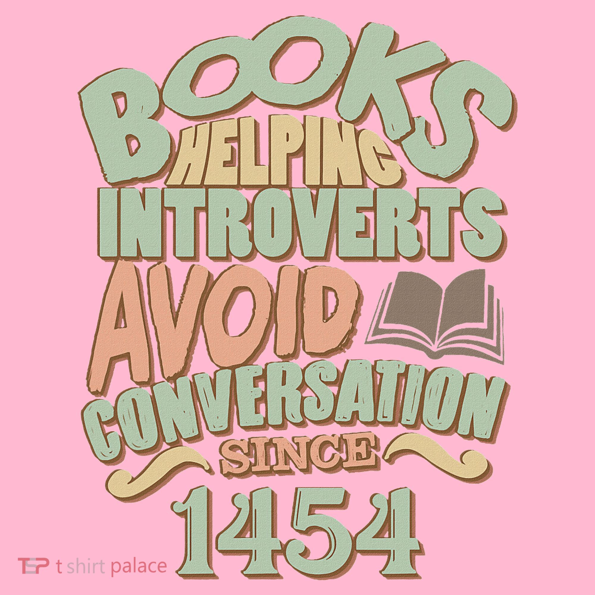 Books Helping Introverts Avoid Conversation 1454 Coaster