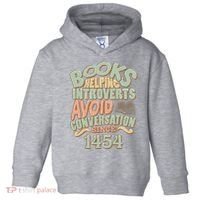 Books Helping Introverts Avoid Conversation 1454 Toddler Hoodie thumb 0