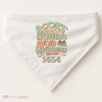 Books Helping Introverts Avoid Conversation 1454 USA-Made Doggie Bandana thumb 0