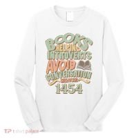 Books Helping Introverts Avoid Conversation 1454 Long Sleeve Shirt thumb 0