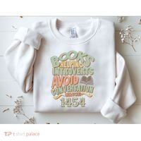 Books Helping Introverts Avoid Conversation 1454 Sweatshirt thumb 2