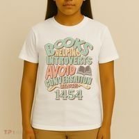 Books Helping Introverts Avoid Conversation 1454 T-Shirt thumb 4