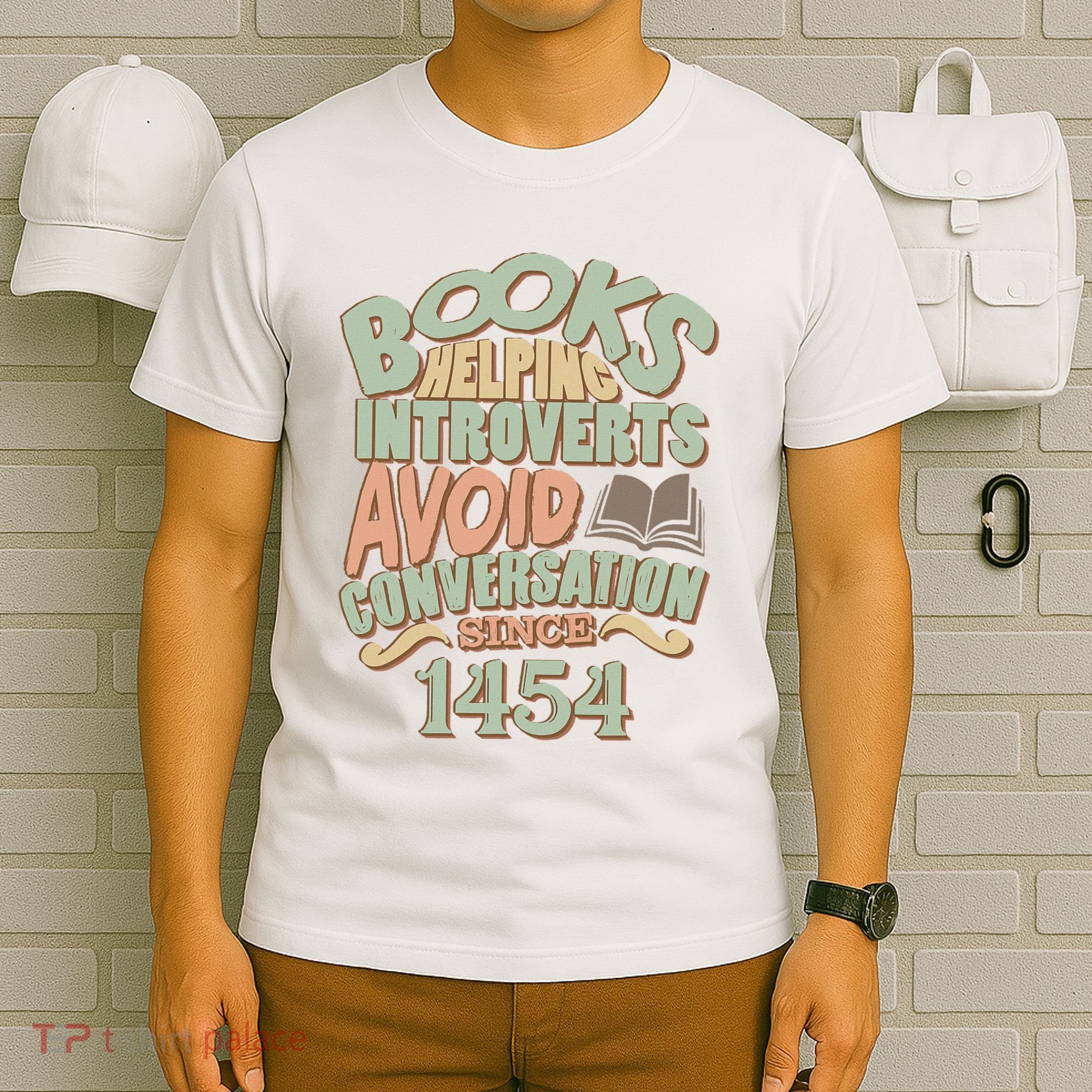 Books Helping Introverts Avoid Conversation 1454 T-Shirt