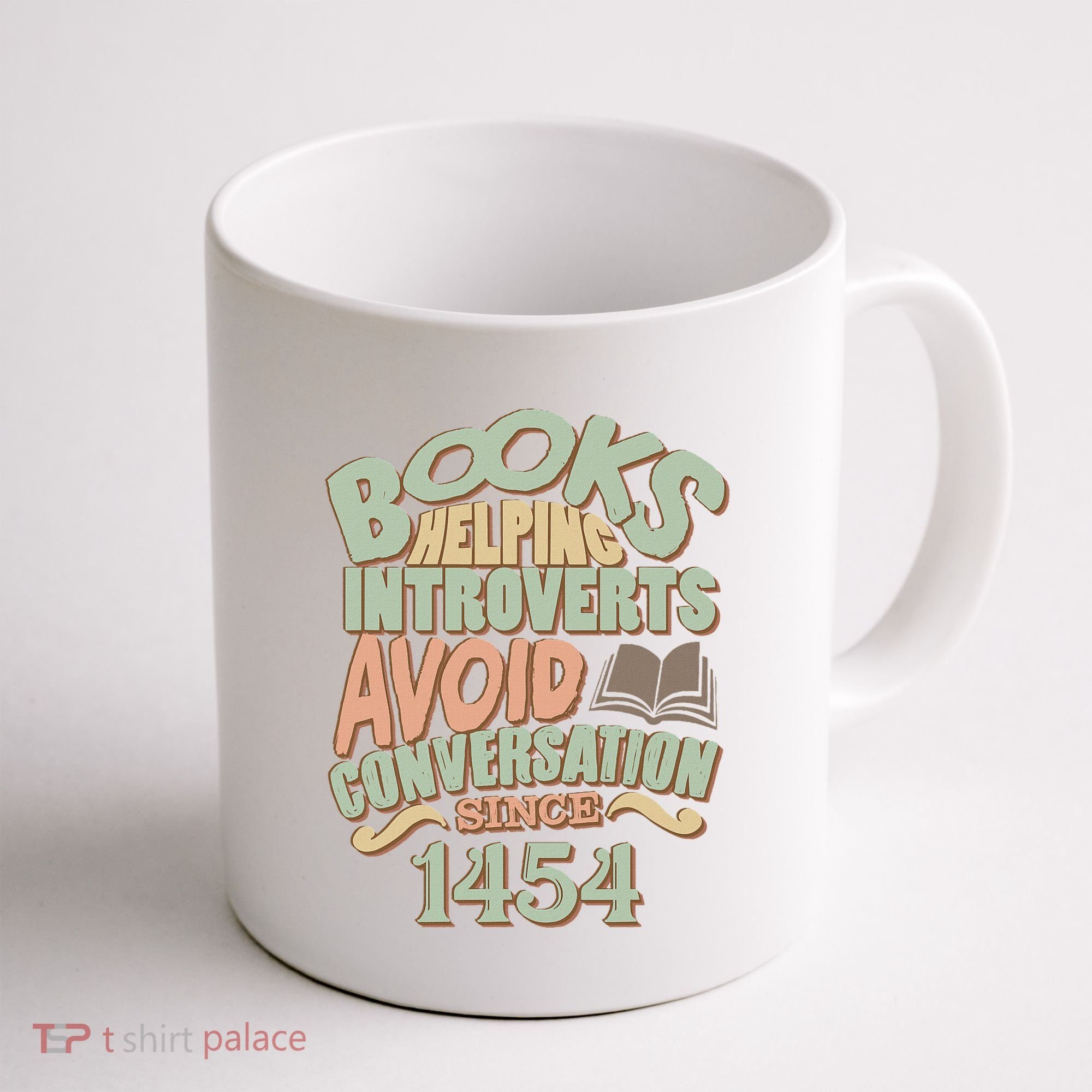 Books Helping Introverts Avoid Conversation 1454 Coffee Mug