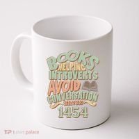 Books Helping Introverts Avoid Conversation 1454 Coffee Mug thumb 0