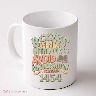 Books Helping Introverts Avoid Conversation 1454 Coffee Mug