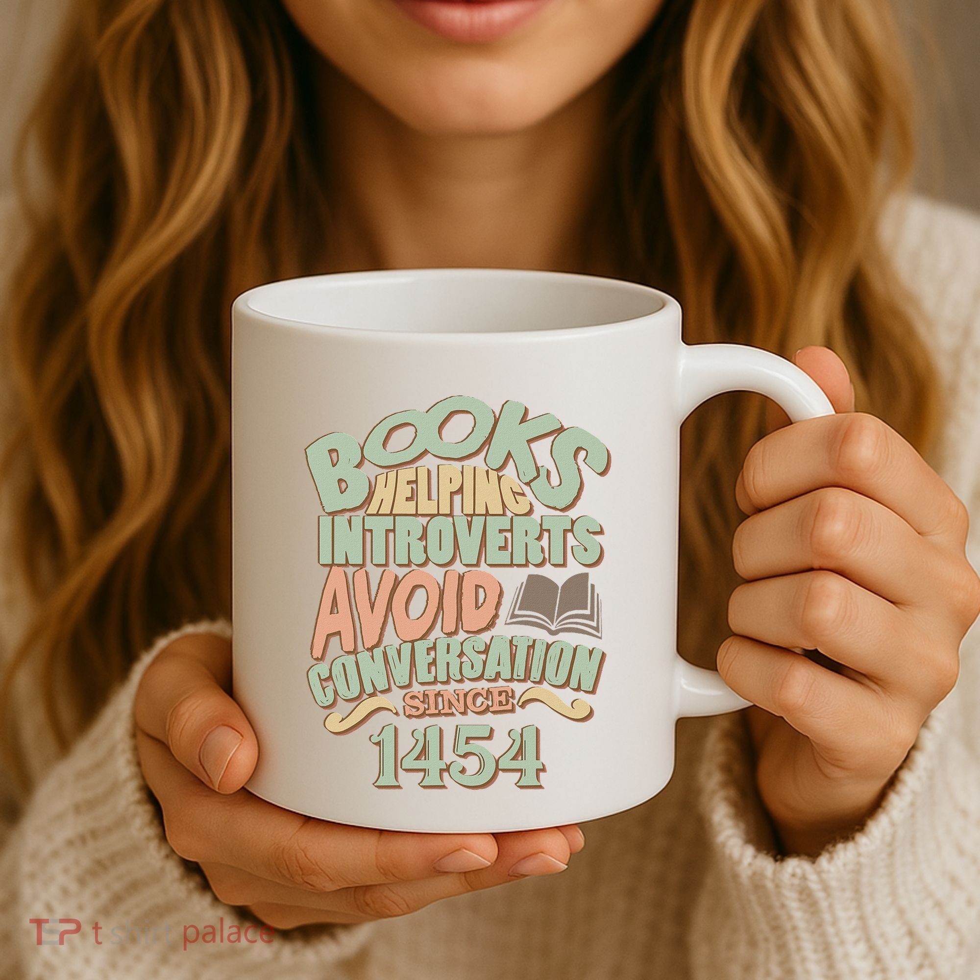 Books Helping Introverts Avoid Conversation 1454 Coffee Mug