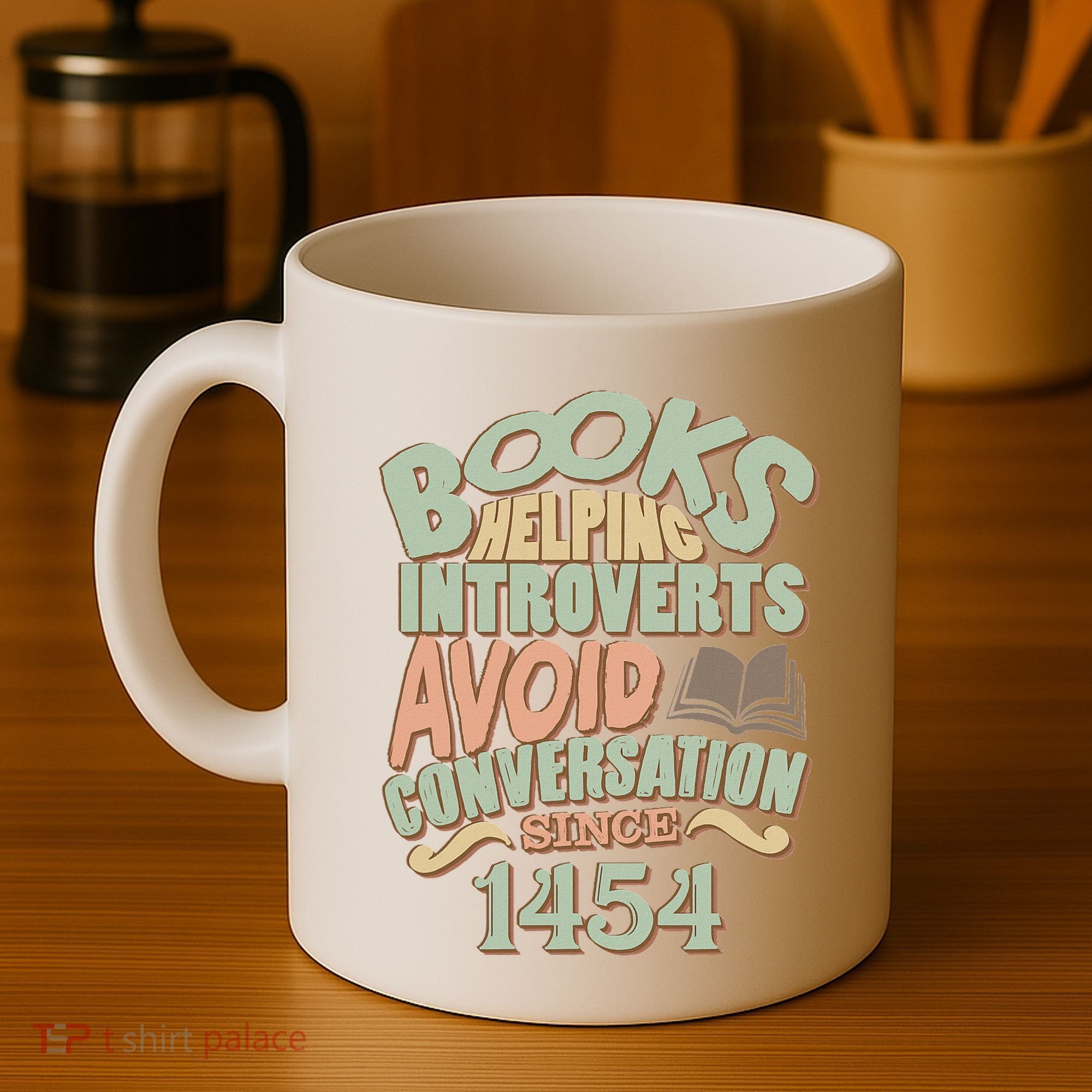 Books Helping Introverts Avoid Conversation 1454 Coffee Mug