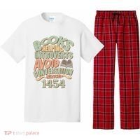 Books Helping Introverts Avoid Conversation 1454 Pajama Set thumb 0
