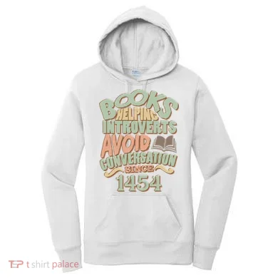 Books Helping Introverts Avoid Conversation 1454 Women's Hoodie