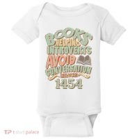 Books Helping Introverts Avoid Conversation 1454 Baby Bodysuit thumb 0
