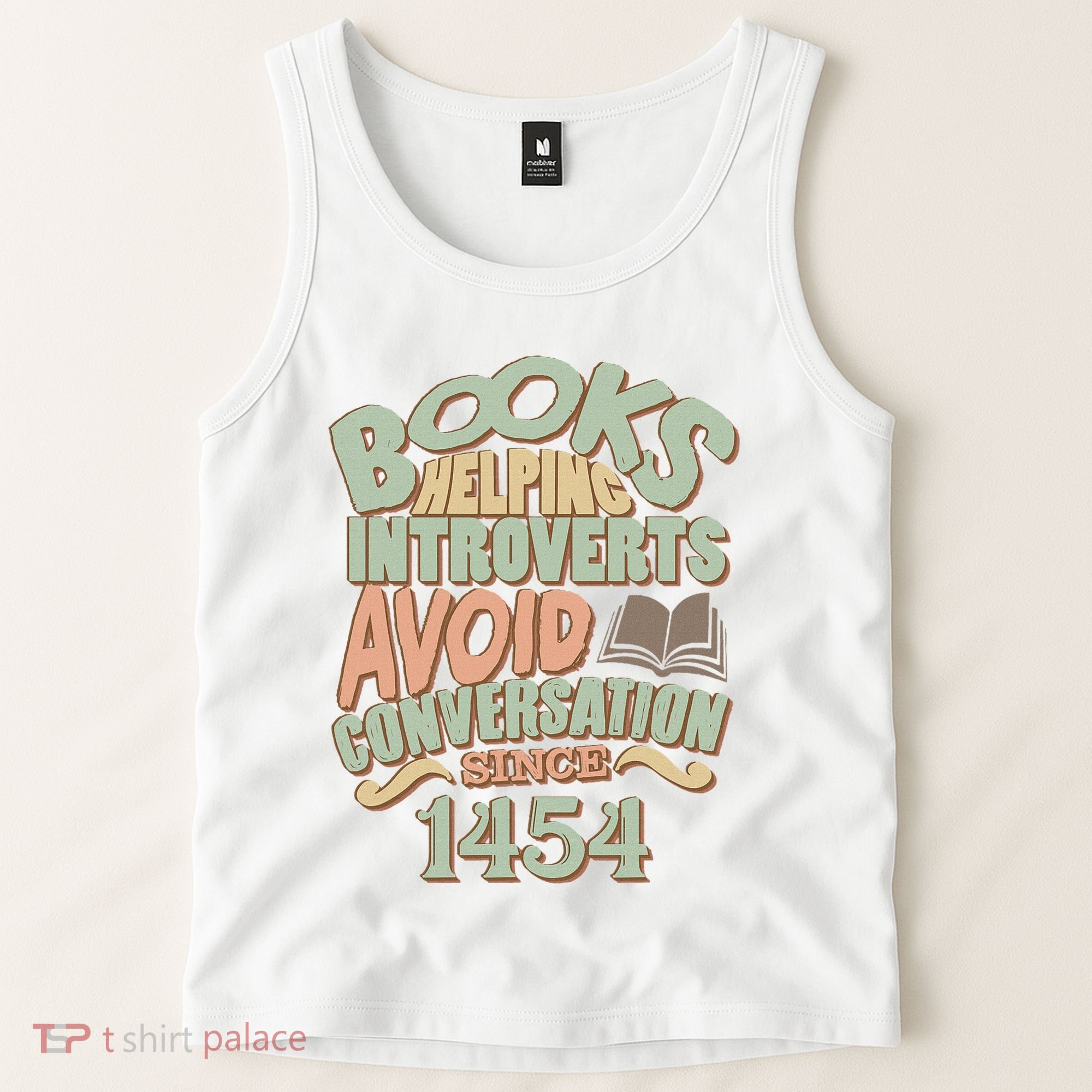 Books Helping Introverts Avoid Conversation 1454 Tank Top