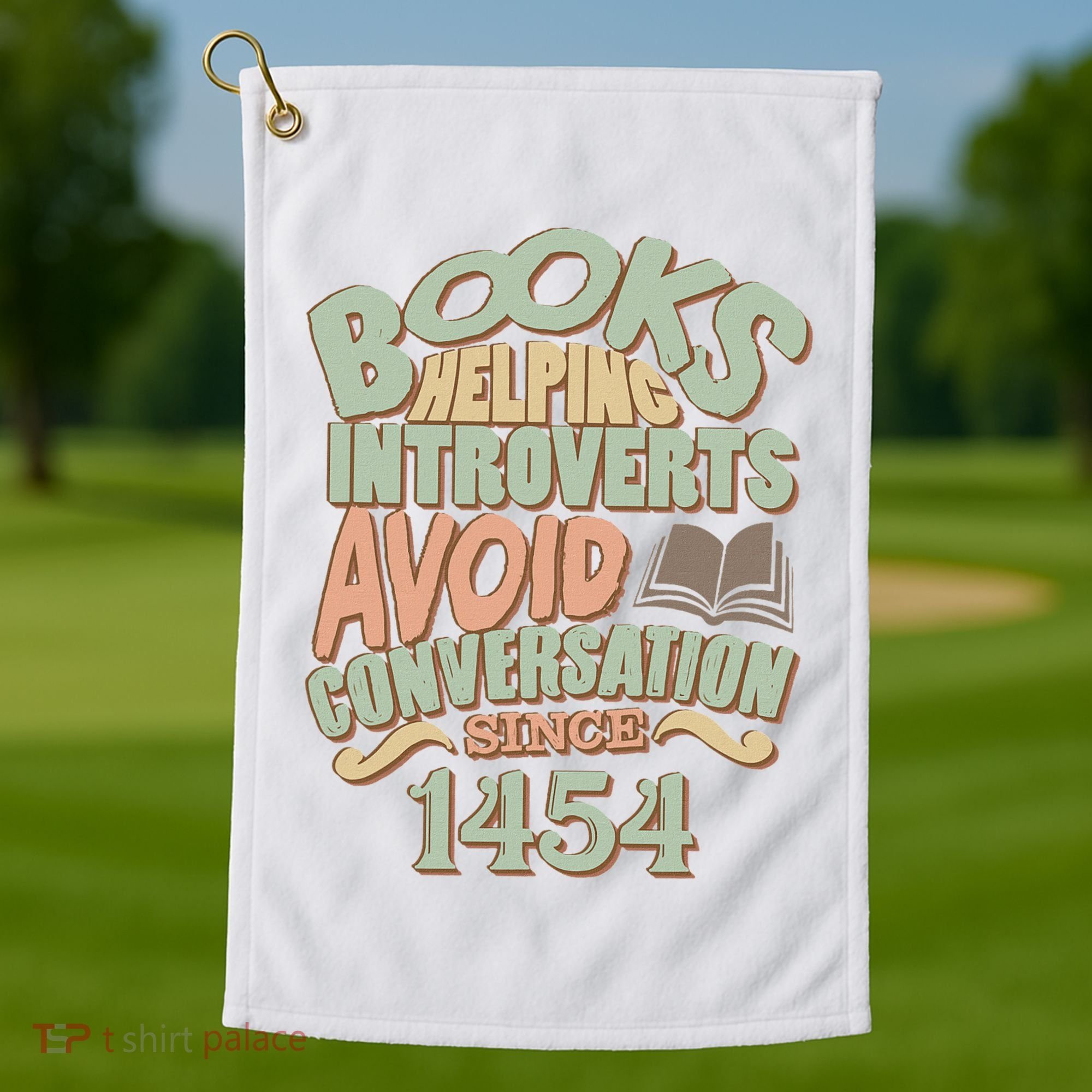 Books Helping Introverts Avoid Conversation 1454 Golf Towel