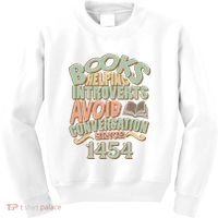 Books Helping Introverts Avoid Conversation 1454 Kids Sweatshirt thumb 0