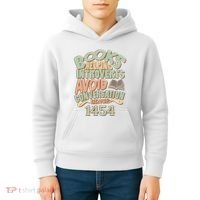 Books Helping Introverts Avoid Conversation 1454 Kids Hoodie thumb 4