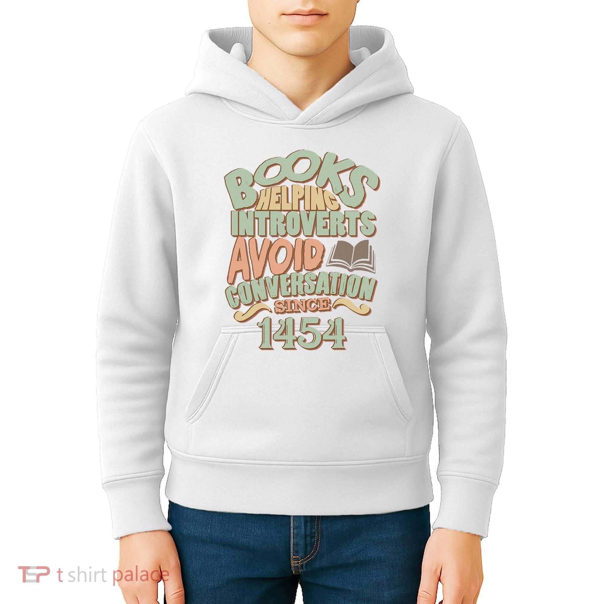 Books Helping Introverts Avoid Conversation 1454 Kids Hoodie