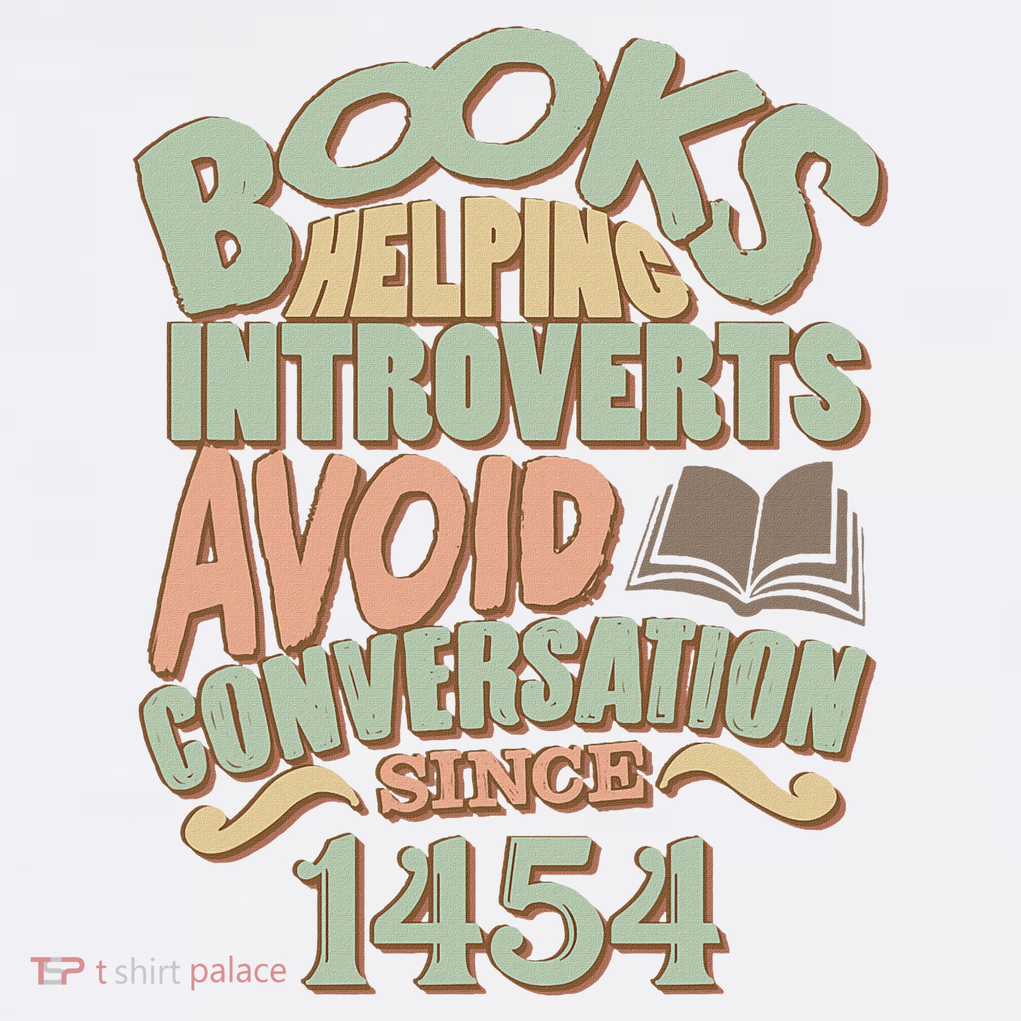 Books Helping Introverts Avoid Conversation 1454 Kids T-Shirt