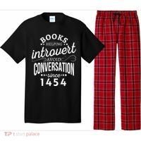 Books Helping Introvert Avoid Conversation Since 1454 Gift Pajama Set thumb 0