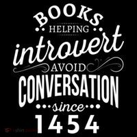 Books Helping Introvert Avoid Conversation Since 1454 Gift Pajama Set thumb 2