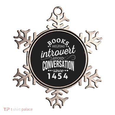 Books Helping Introvert Avoid Conversation Since 1454 Gift Ornament