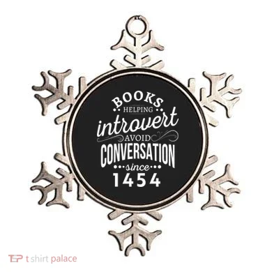 Books Helping Introvert Avoid Conversation Since 1454 Gift Ornament