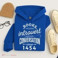 Books Helping Introvert Avoid Conversation Since 1454 Gift Hoodie thumb 4
