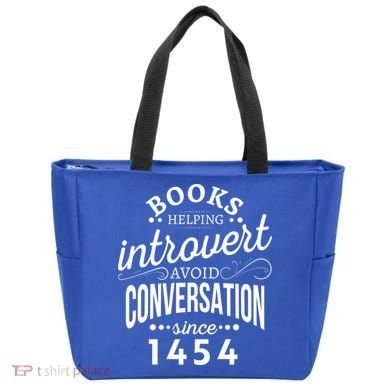 Books Helping Introvert Avoid Conversation Since 1454 Gift Tote Bag
