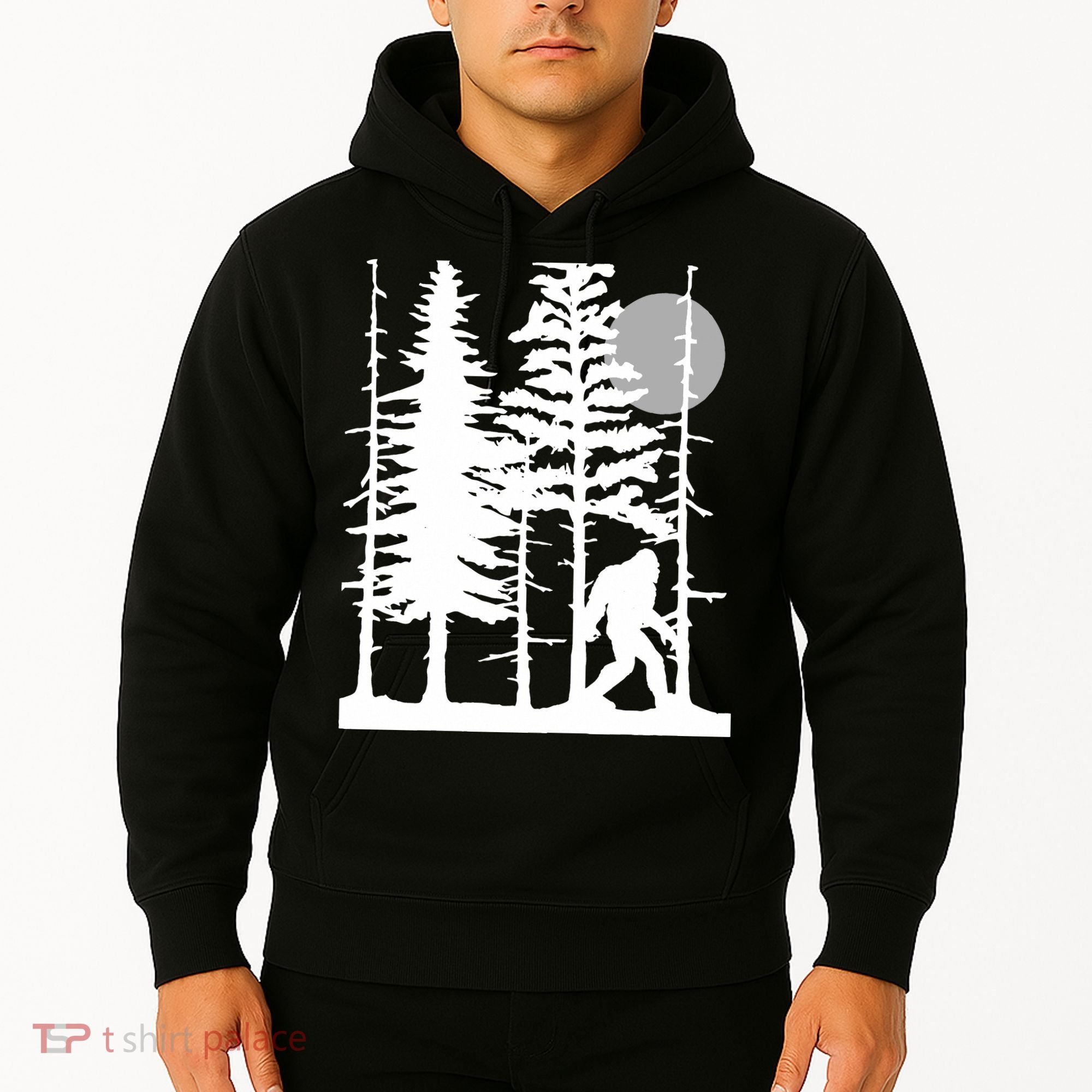 Bigfoot Hiding In Forest For Sasquatch Believers Hoodie
