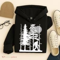 Bigfoot Hiding In Forest For Sasquatch Believers Hoodie thumb 4