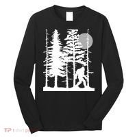 Bigfoot Hiding In Forest For Sasquatch Believers Long Sleeve Shirt thumb 0