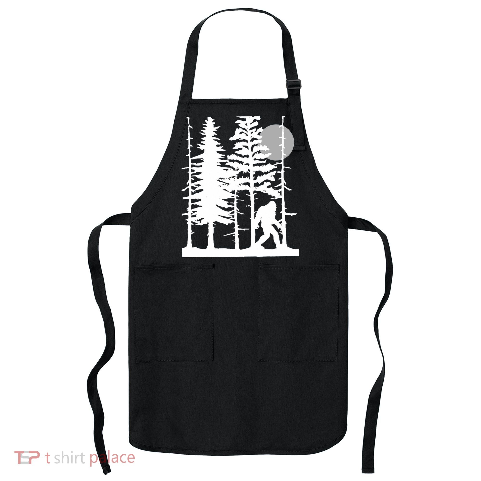 Bigfoot Hiding In Forest For Sasquatch Believers Apron