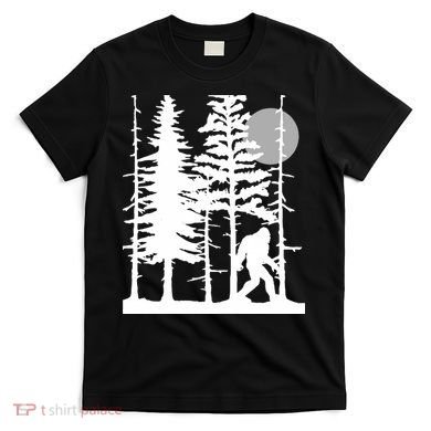 Bigfoot Hiding In Forest For Sasquatch Believers T-Shirt