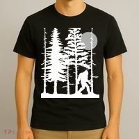 Bigfoot Hiding In Forest For Sasquatch Believers T-Shirt thumb 3