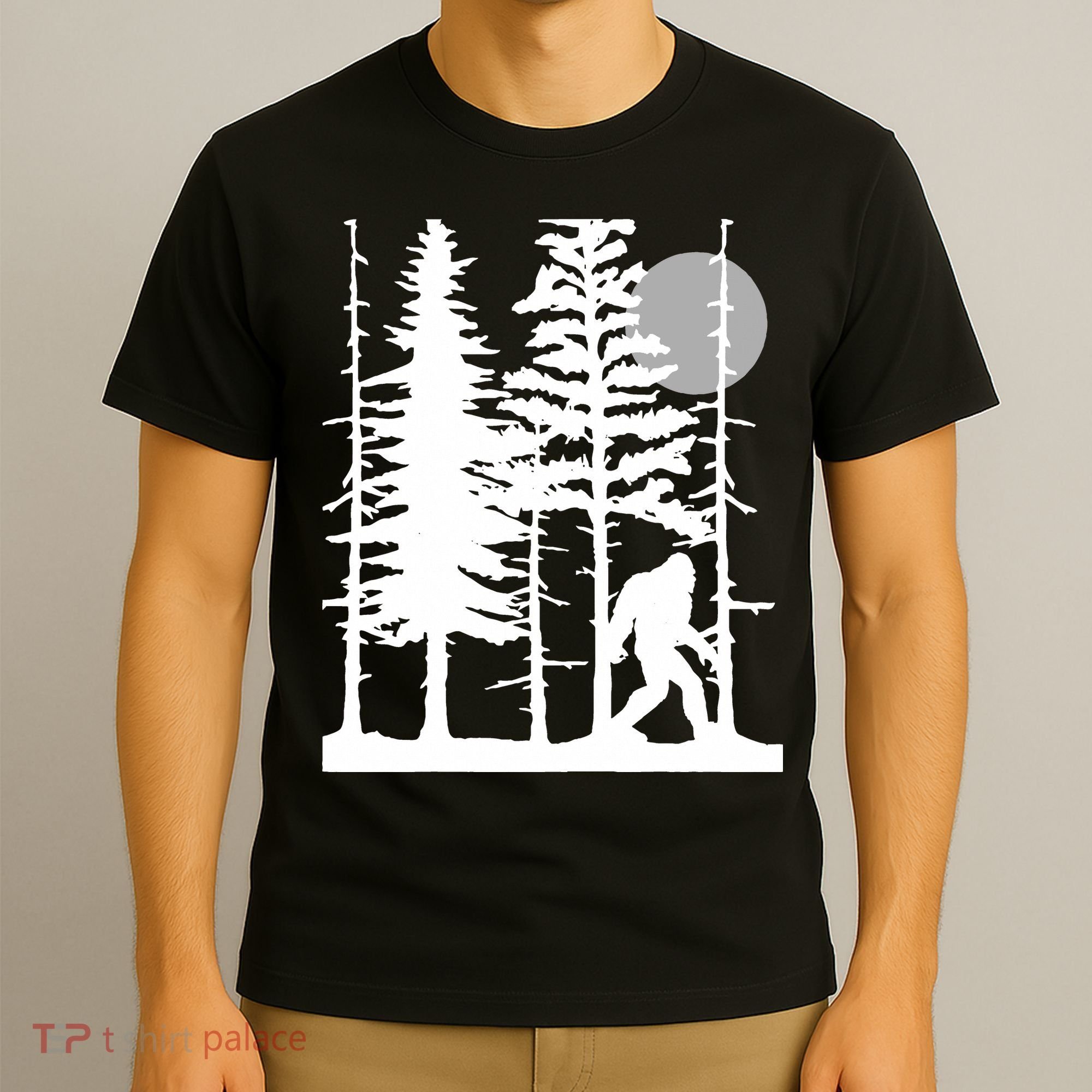 Bigfoot Hiding In Forest For Sasquatch Believers T-Shirt