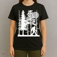 Bigfoot Hiding In Forest For Sasquatch Believers T-Shirt thumb 4