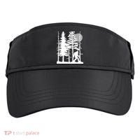 Bigfoot Hiding In Forest For Sasquatch Believers Adult Drive Performance Visor thumb 0