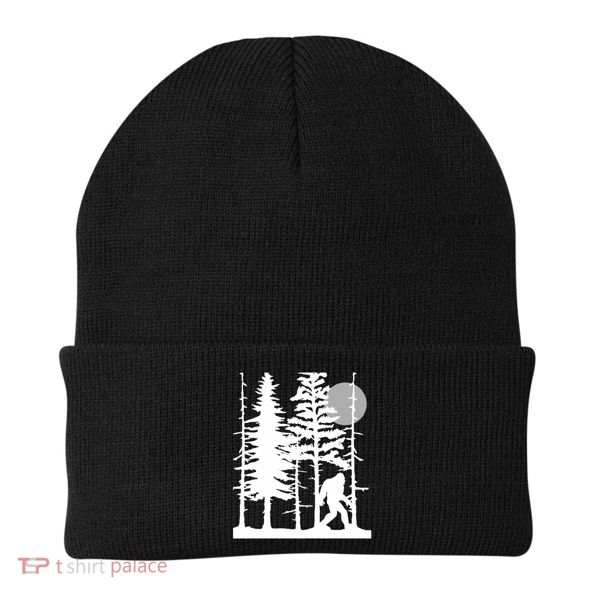 Bigfoot Hiding In Forest For Sasquatch Believers Beanie