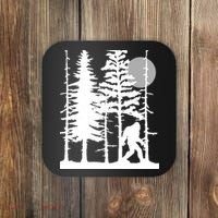 Bigfoot Hiding In Forest For Sasquatch Believers Coaster thumb 0
