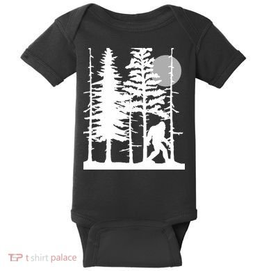 Bigfoot Hiding In Forest For Sasquatch Believers Baby Bodysuit