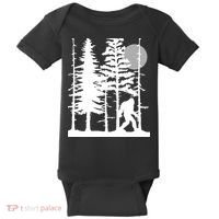 Bigfoot Hiding In Forest For Sasquatch Believers Baby Bodysuit thumb 0