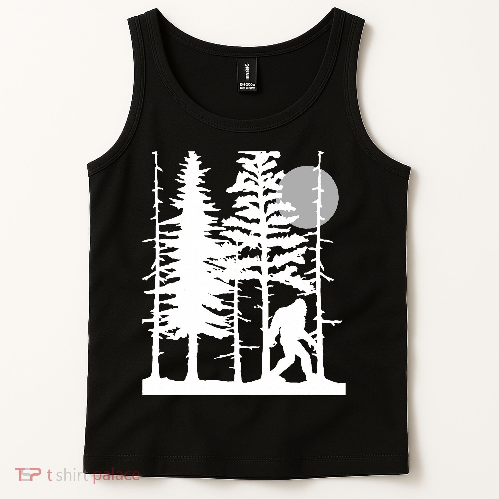 Bigfoot Hiding In Forest For Sasquatch Believers Tank Top