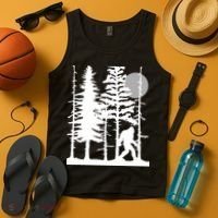 Bigfoot Hiding In Forest For Sasquatch Believers Tank Top thumb 4