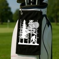 Bigfoot Hiding In Forest For Sasquatch Believers Golf Towel thumb 2