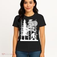 Bigfoot Hiding In Forest For Sasquatch Believers Women's T-Shirt thumb 4