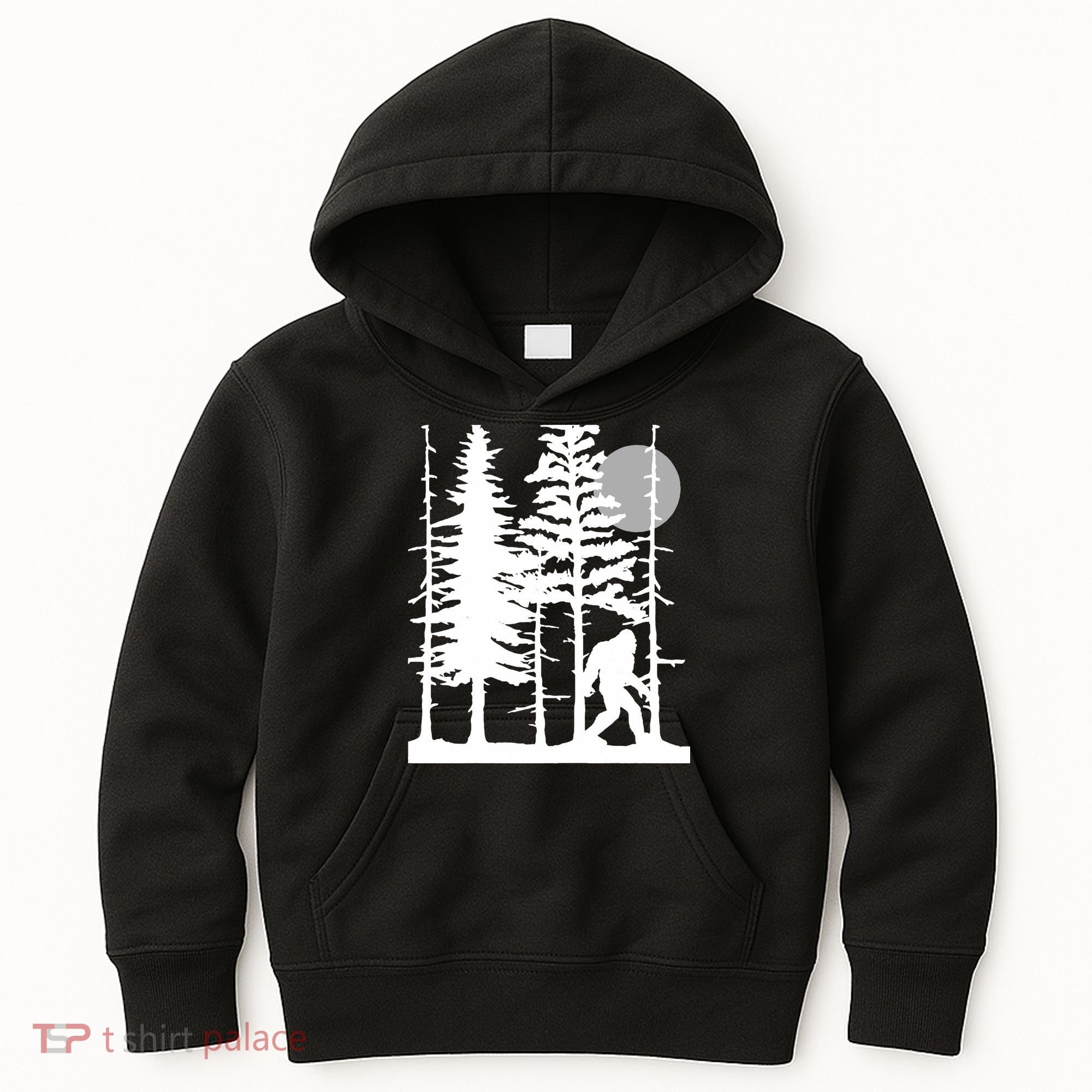 Bigfoot Hiding In Forest For Sasquatch Believers Kids Hoodie