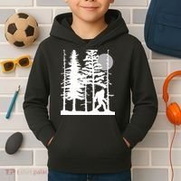Bigfoot Hiding In Forest For Sasquatch Believers Kids Hoodie thumb 2