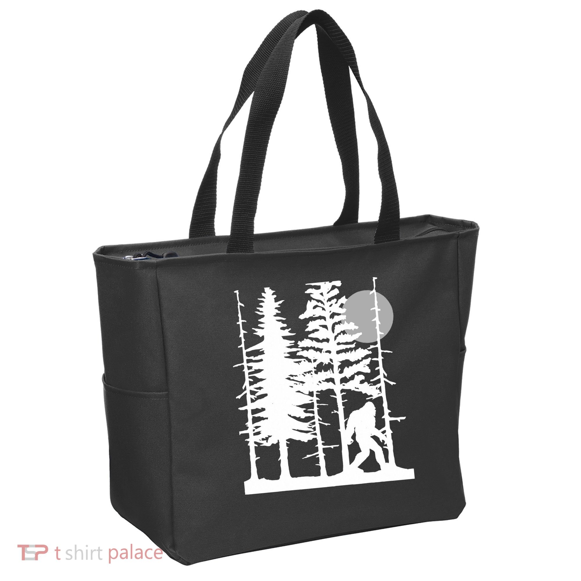 Bigfoot Hiding In Forest For Sasquatch Believers Tote Bag